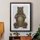 Bear and Hand Heart - Modern Framed Canvas Print