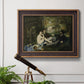 Groundbreaking impressionist picnic scene by Édouard Manet in an ornate bronzed mahogany wood frame displayed in a light-toned interior setting.