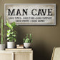 Man Cave Good Times - Floater Framed Canvas Print