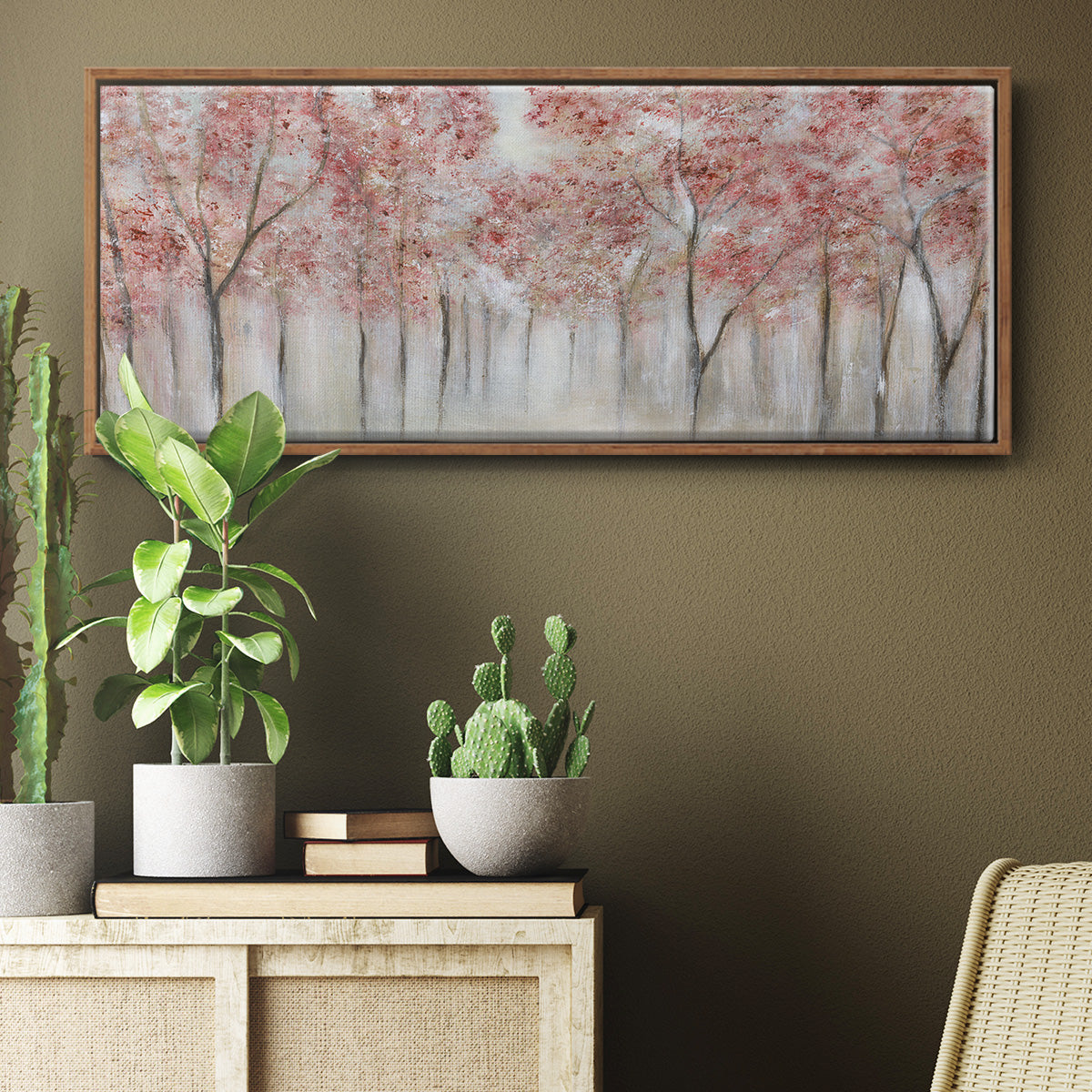 Blushing Spring - Floater Framed Canvas Print