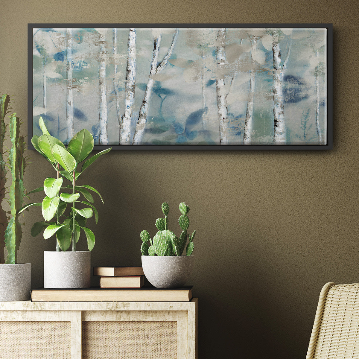 Zen Forest I - Floater Framed Canvas Print