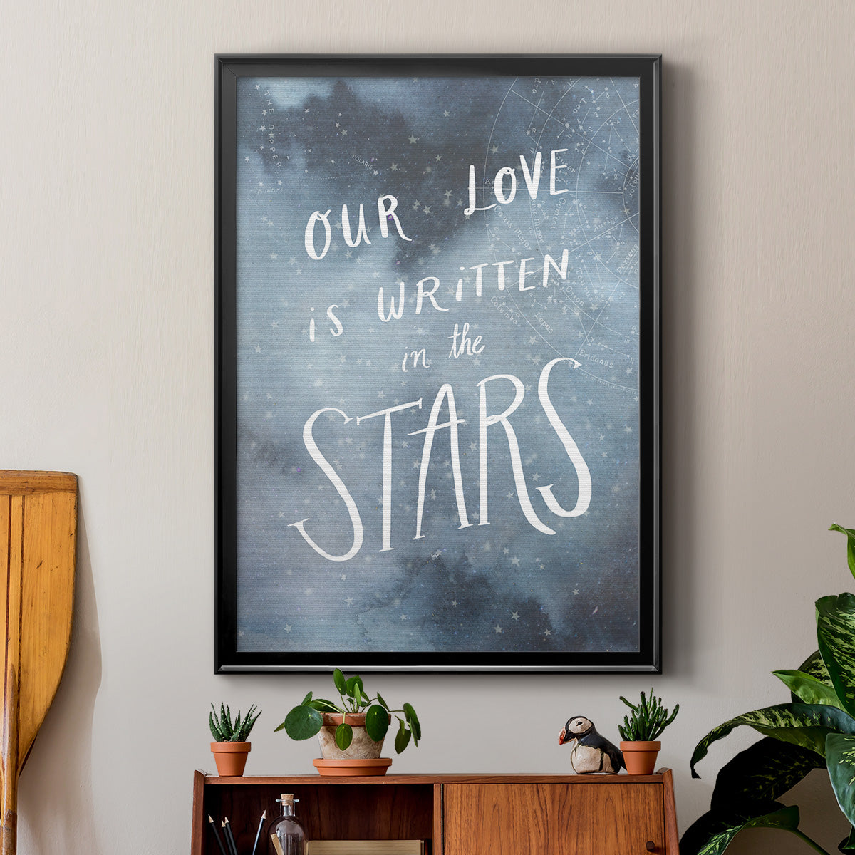 Celestial Love IV - Modern Framed Canvas Print