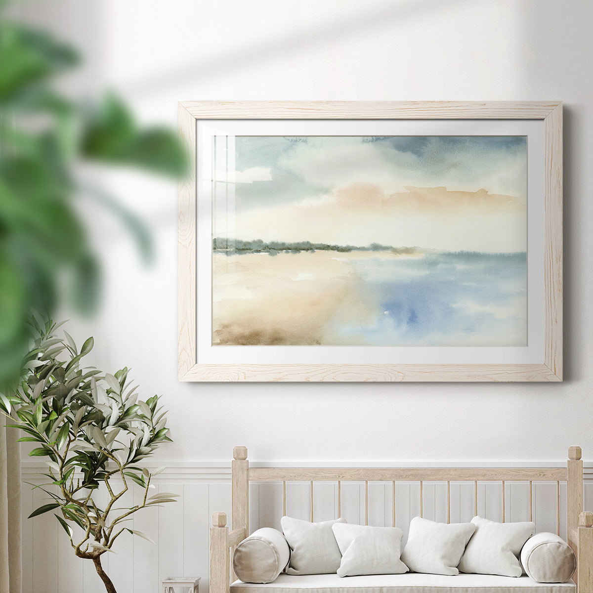 Simple Sea - Barnwood Framed Art Print