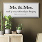 Mr. and Mrs. - Floater Framed Canvas Print