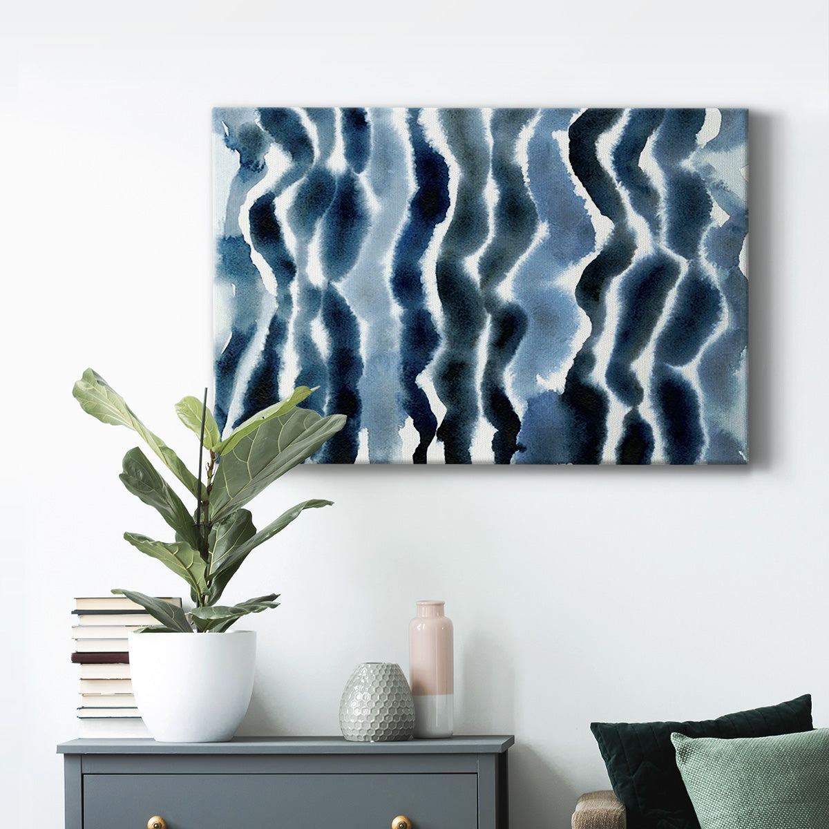 True Blue Wave I Premium Gallery Wrapped Canvas - Ready to Hang