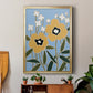 Woodblock Floral II - Modern Framed Canvas Print