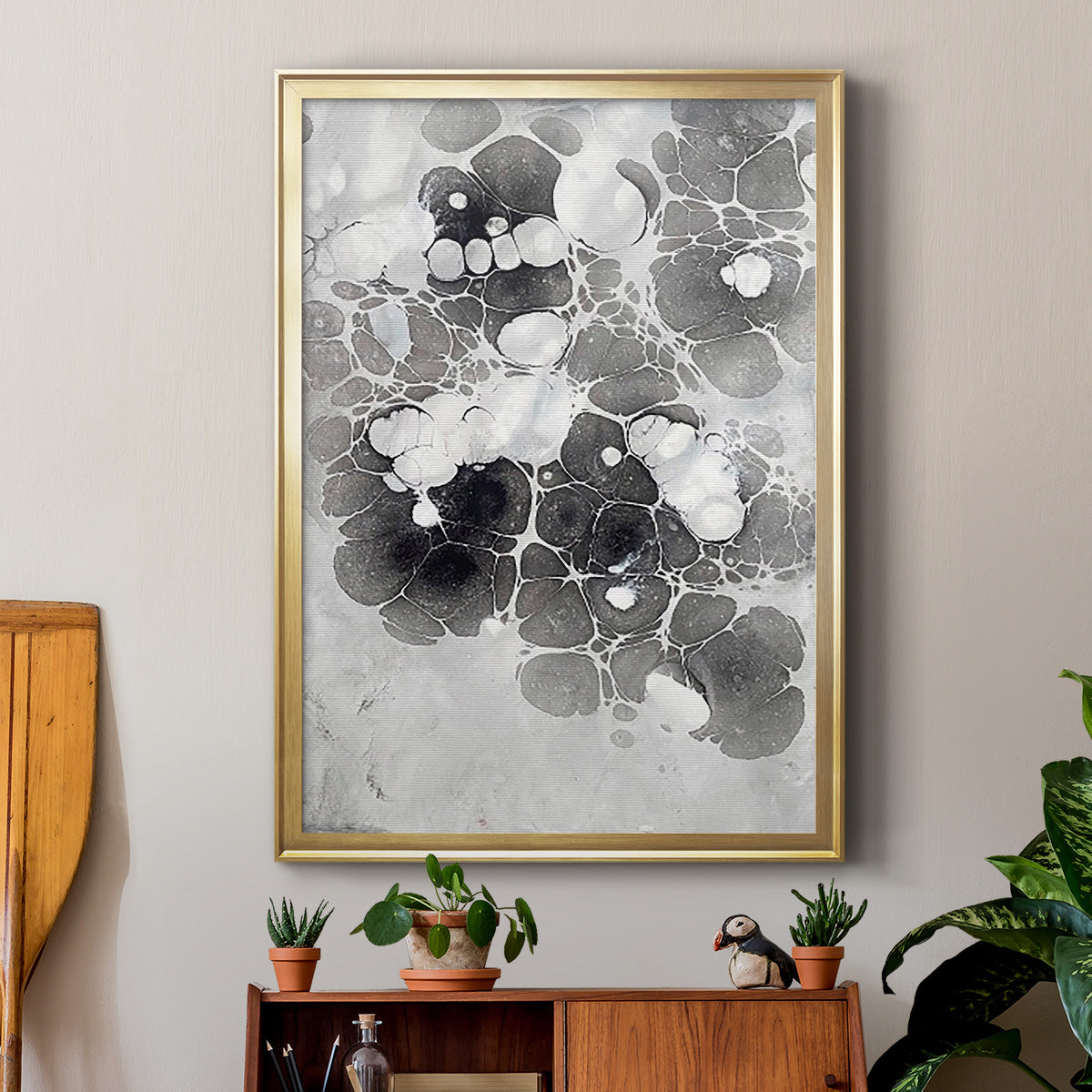 Marbling XIII - Modern Framed Canvas Print