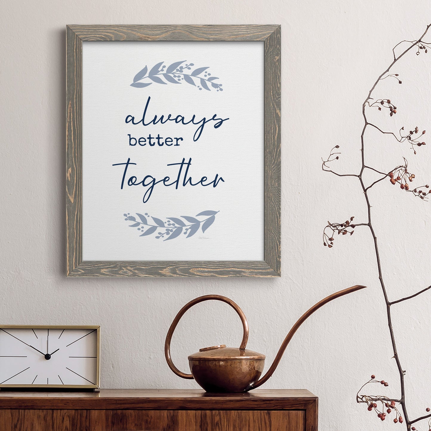 Always Together - Premium Canvas Framed in Barnwood - Ready to Hang