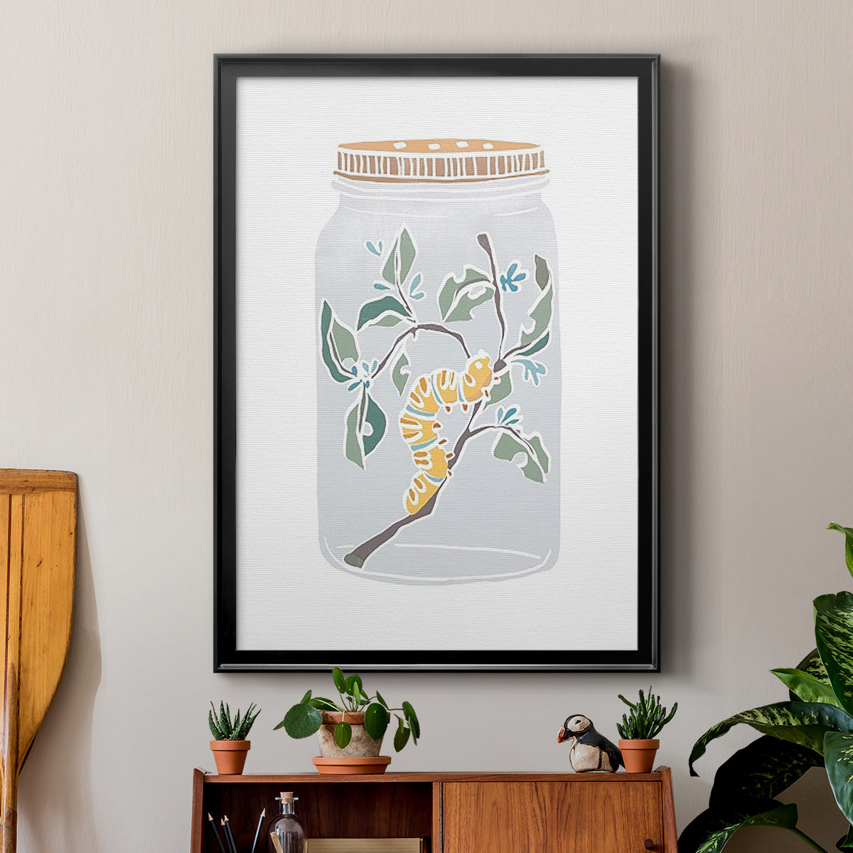 Nature Jar IV - Modern Framed Canvas Print