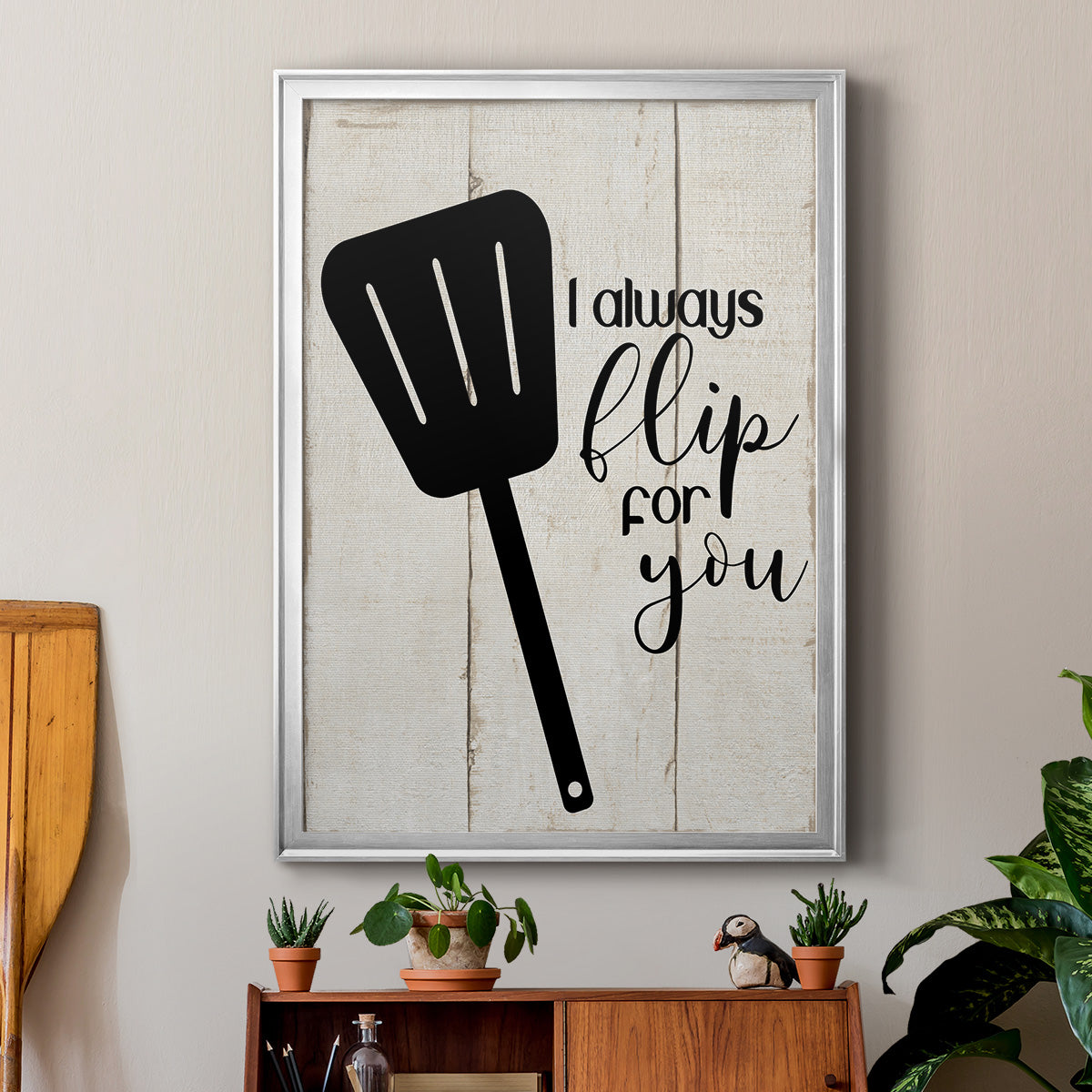 Flip For You - Modern Framed Canvas Print