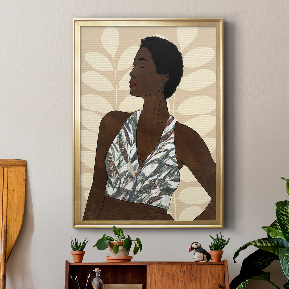 Ethnic Beauty I - Modern Framed Canvas Print