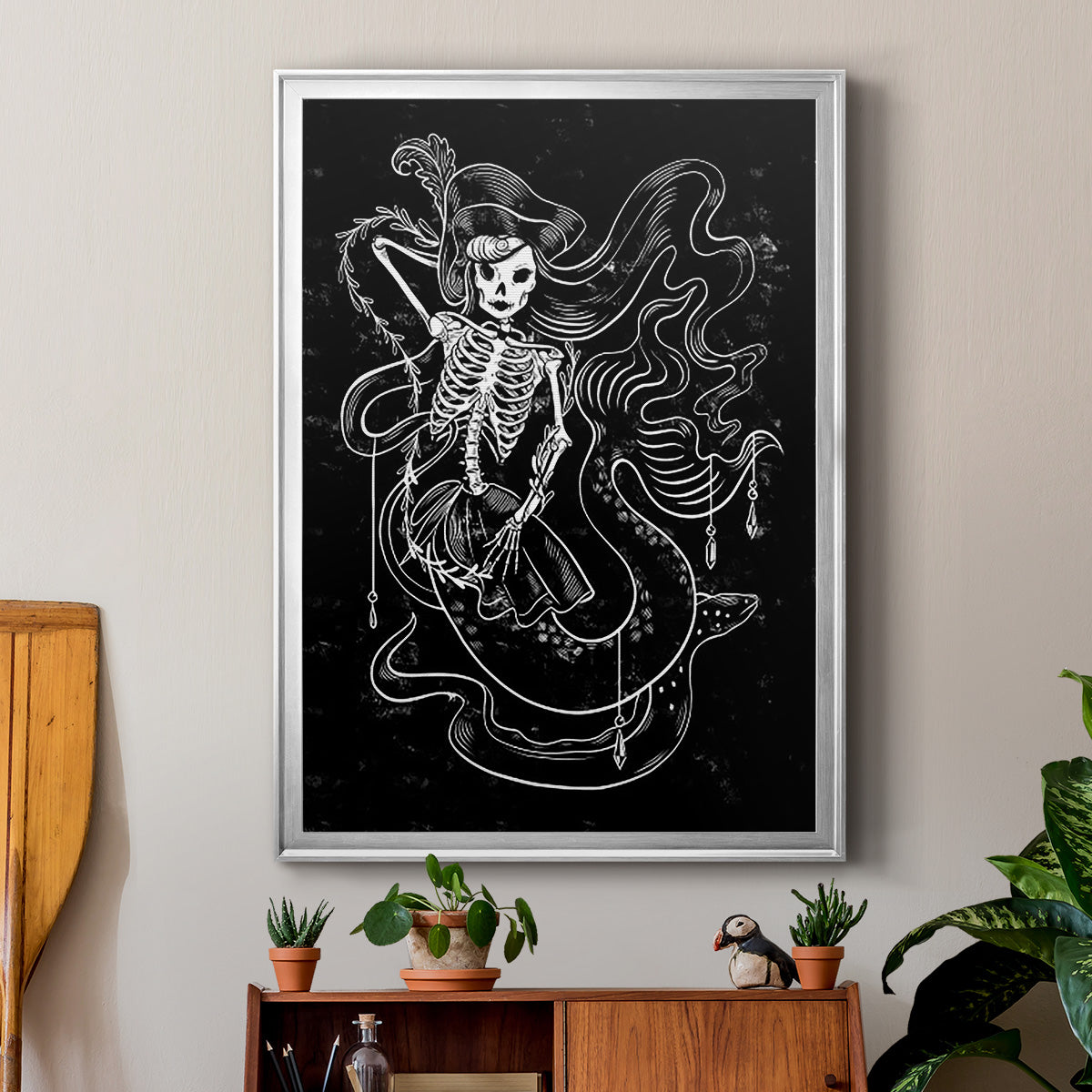Pirate Mermaids II - Modern Framed Canvas Print