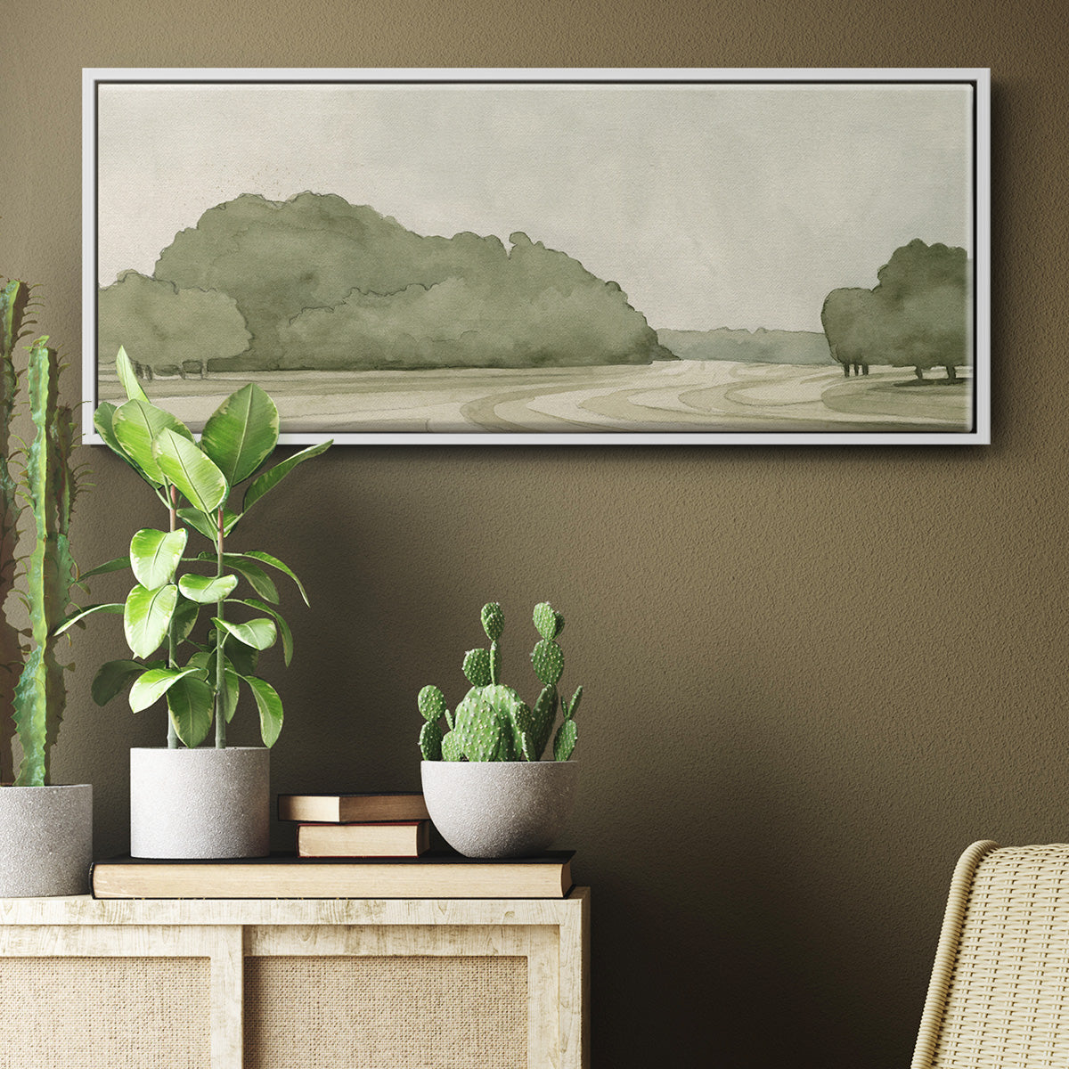 On Course I - Floater Framed Canvas Print