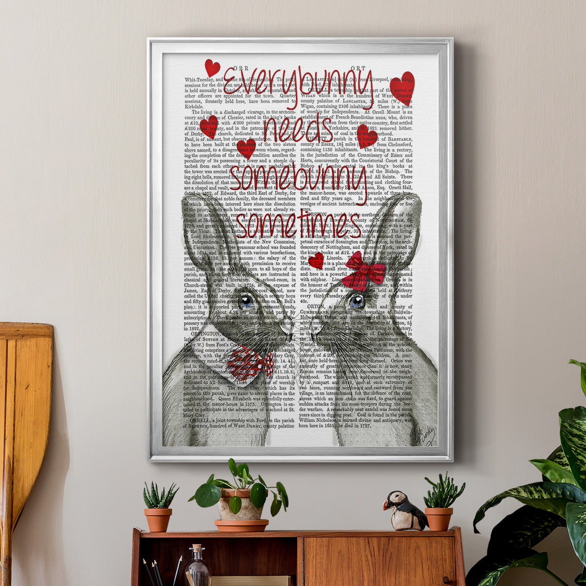 Everybunny - Modern Framed Canvas Print