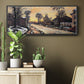 Road at Louveciennes, Melting Snow, Sunset, 1870 - Floater Framed Canvas Print