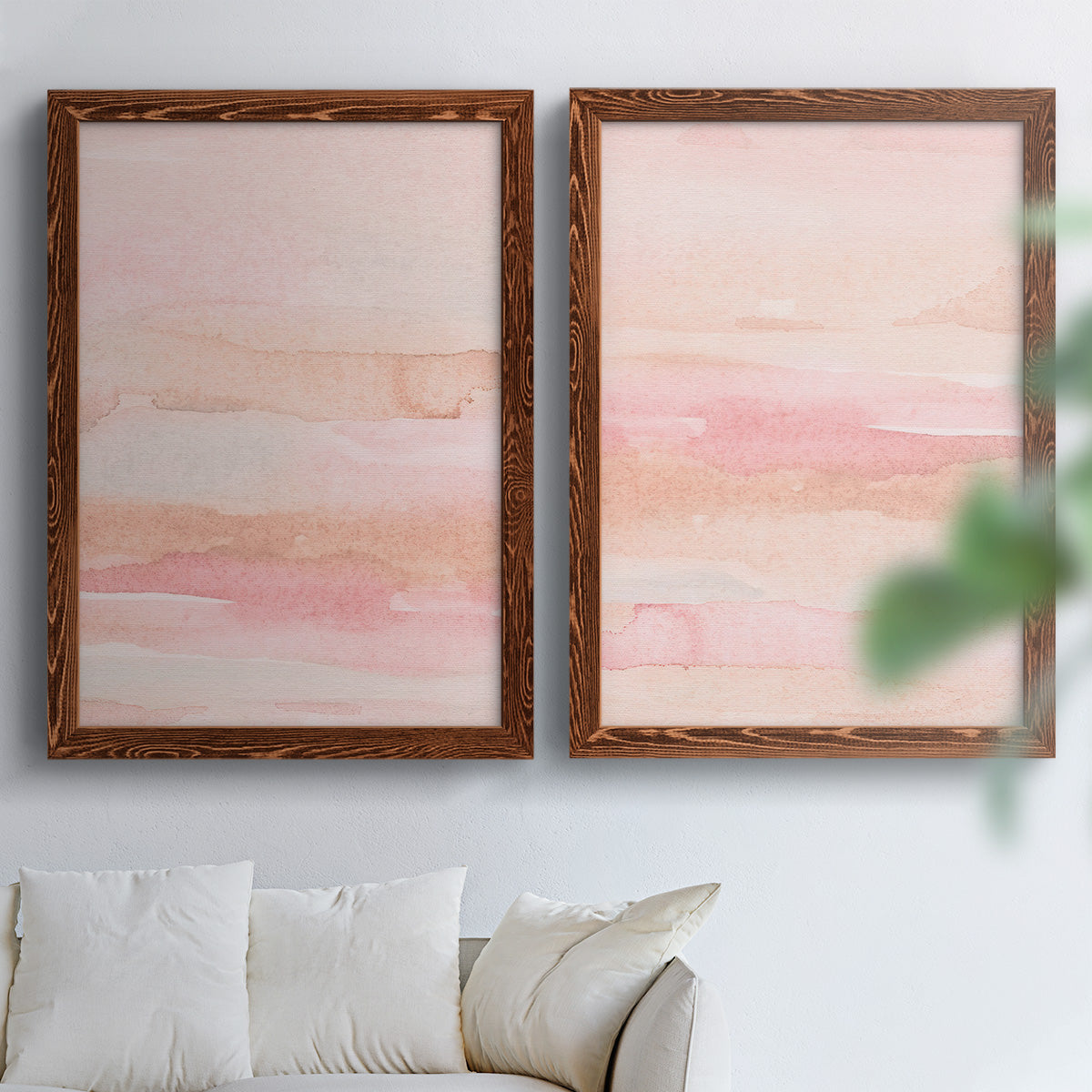 Rose Fade I - Premium Framed Canvas 2 Piece Set - Ready to Hang