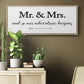 Mr. and Mrs. - Floater Framed Canvas Print