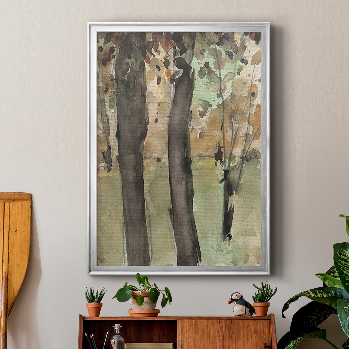 Under the Tree Confetti I - Modern Framed Canvas Print