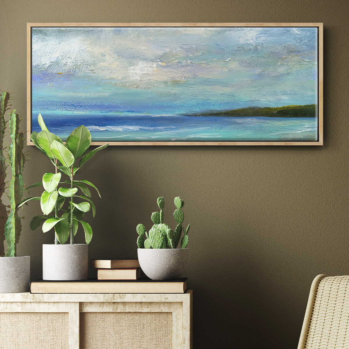 Island Inlet - Floater Framed Canvas Print