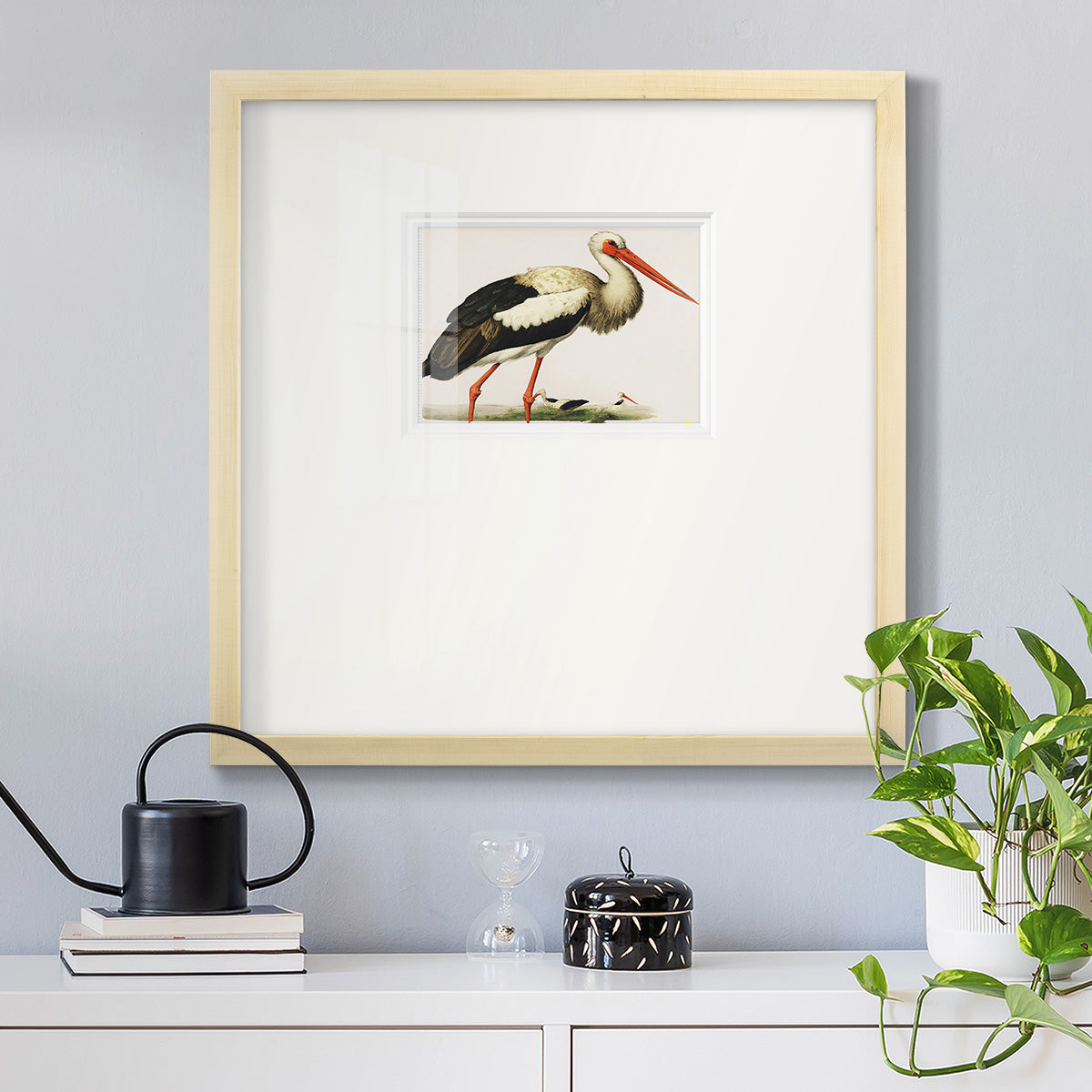 Odd Crane Premium Framed Print Double Matboard