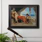 Orientalist portrait scene by Jean-Joseph Benjamin-Constant in an ornate black frame with gilded inner detail displayed in a light-toned interior setting.