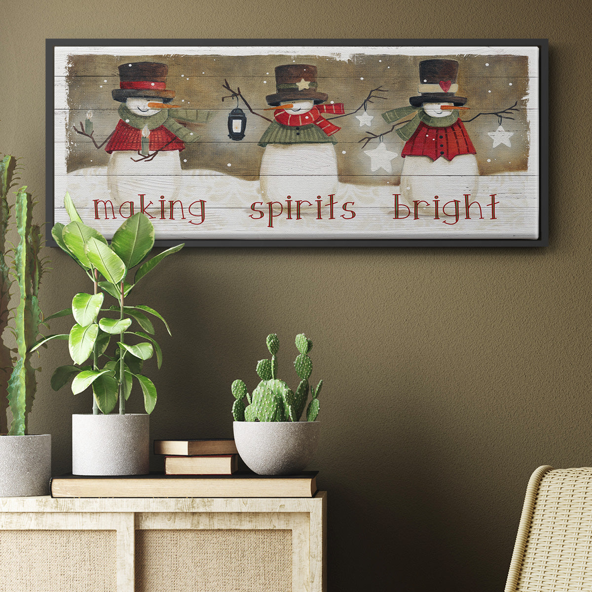 Making Spirits Bright - Floater Framed Canvas Print