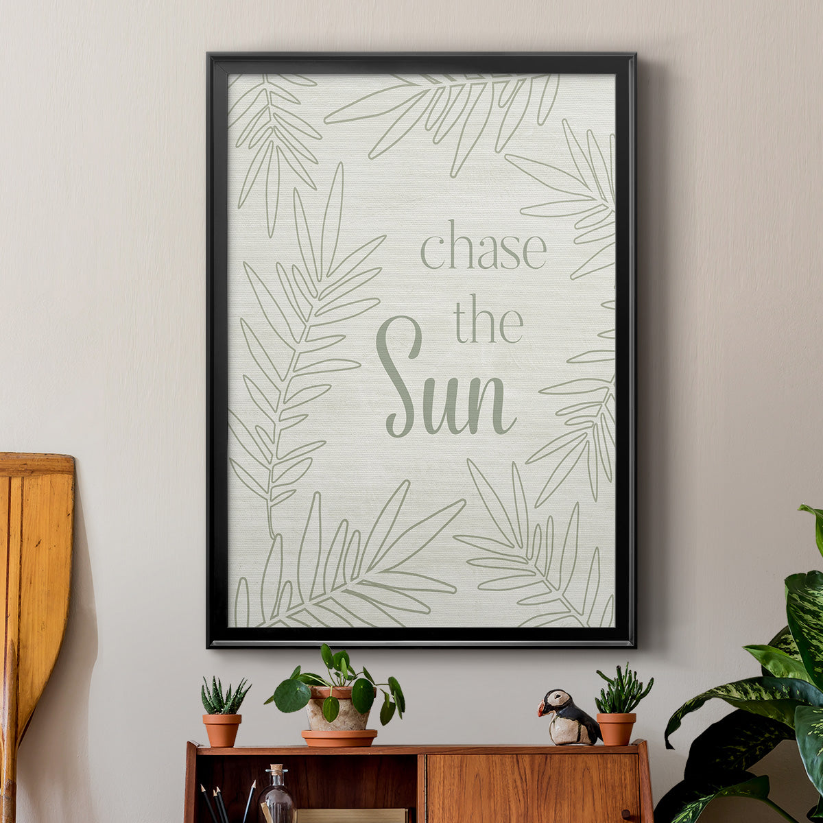 Chase the Sun - Modern Framed Canvas Print