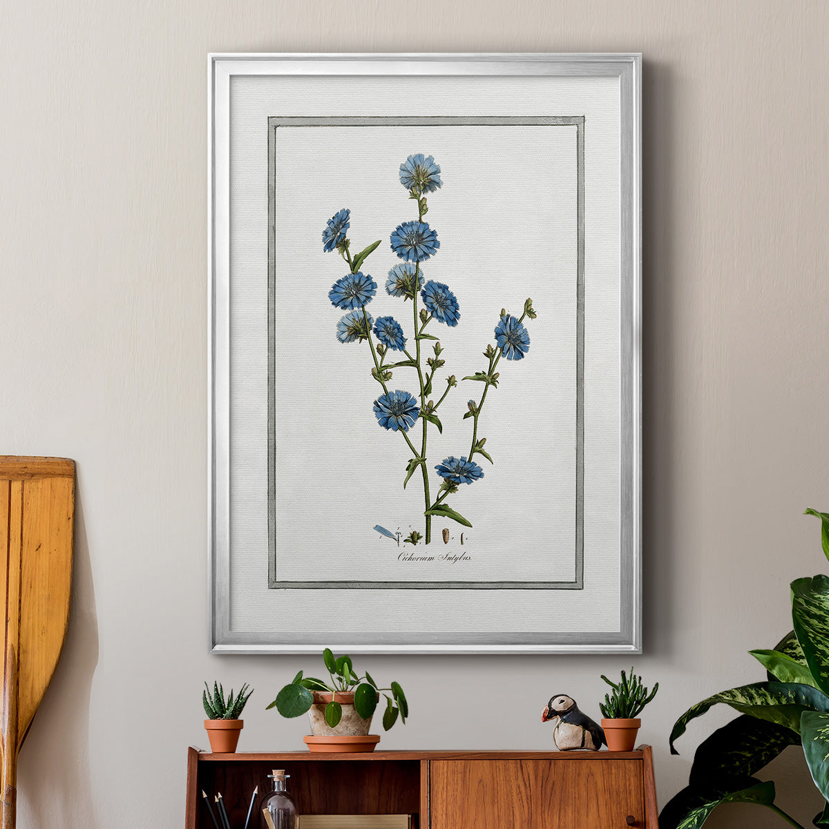 Soft Botanical I - Modern Framed Canvas Print