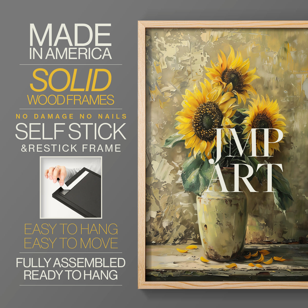 Floral Study Series CLXXI - Restickable Framed Art Set