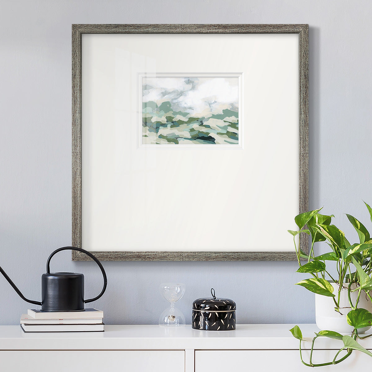 Verdant Hillside II Premium Framed Print Double Matboard