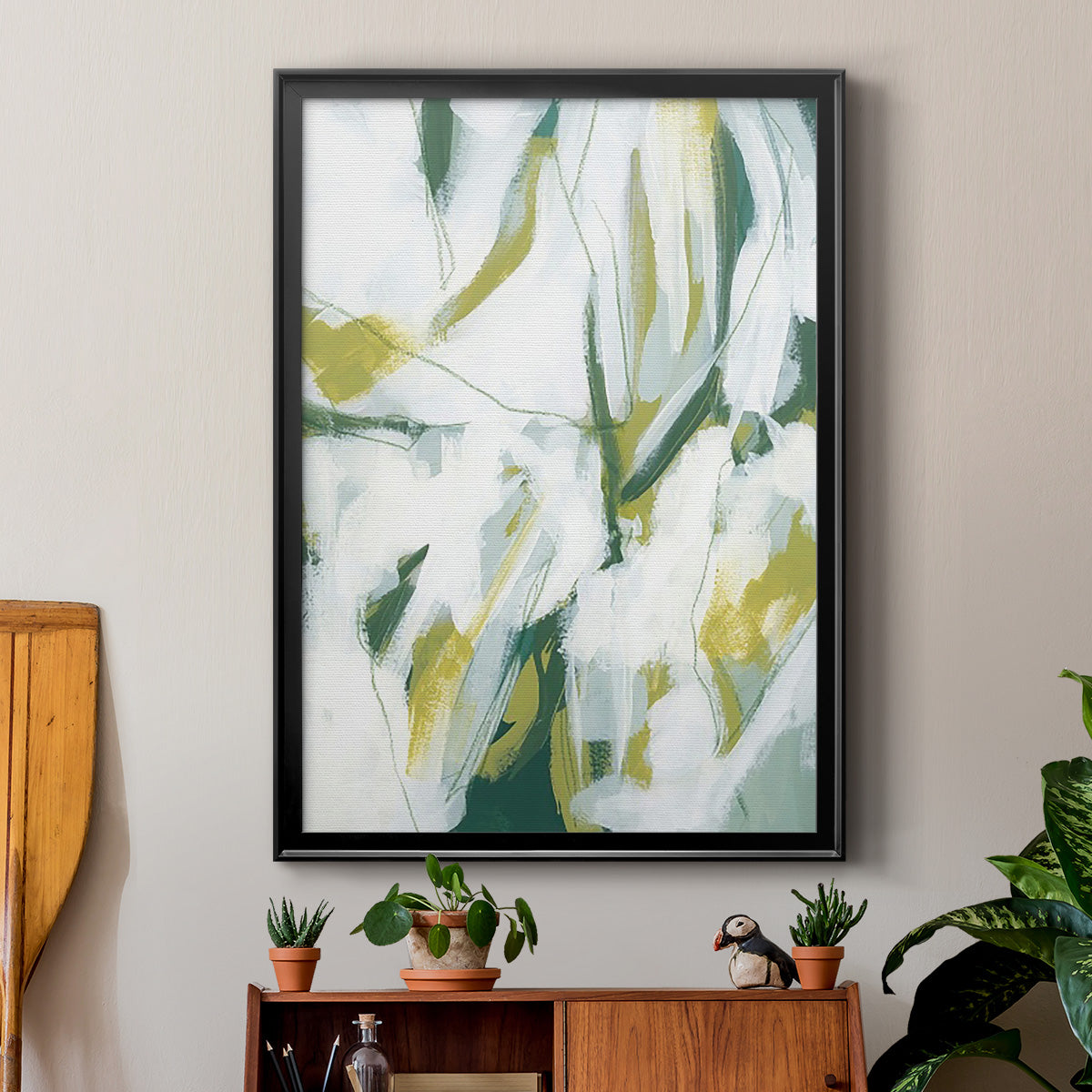 Emerald Ice I - Modern Framed Canvas Print