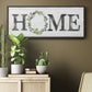Gray Home Wreath - Floater Framed Canvas Print