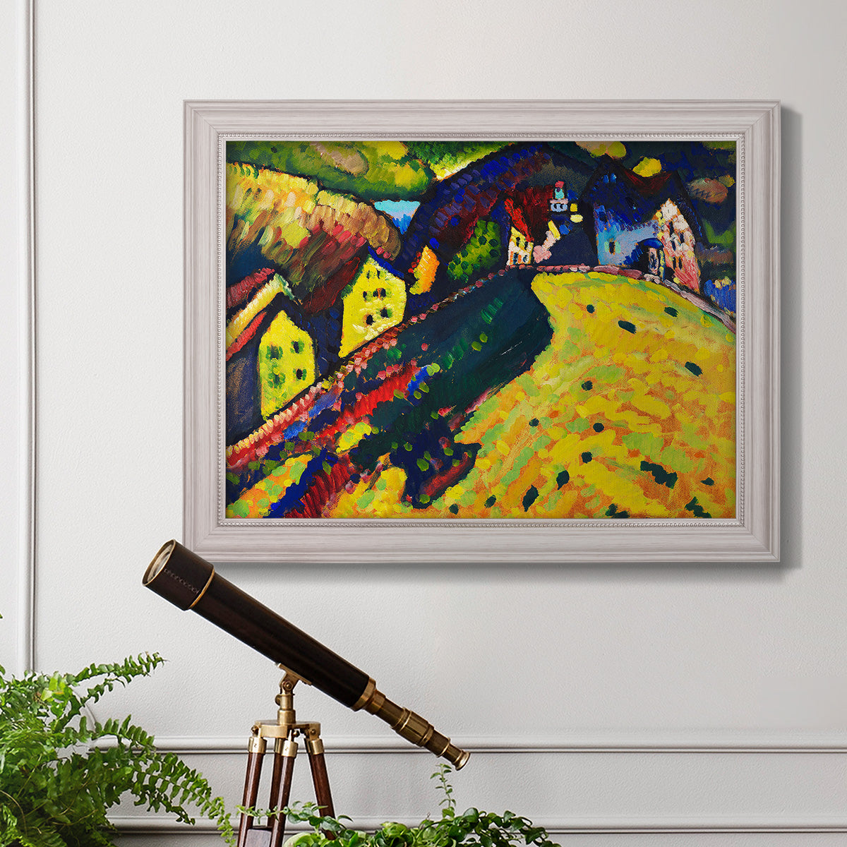 Houses at Murnau - Ornate Framed Canvas Print