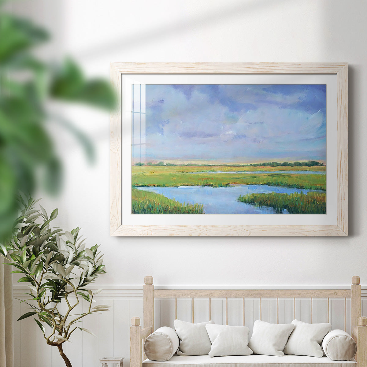 Summer Marsh I - Barnwood Framed Art Print