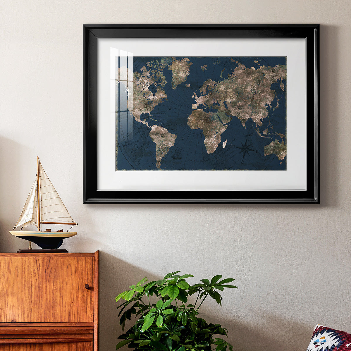 Navy Atlas Premium Framed Print - Ready to Hang