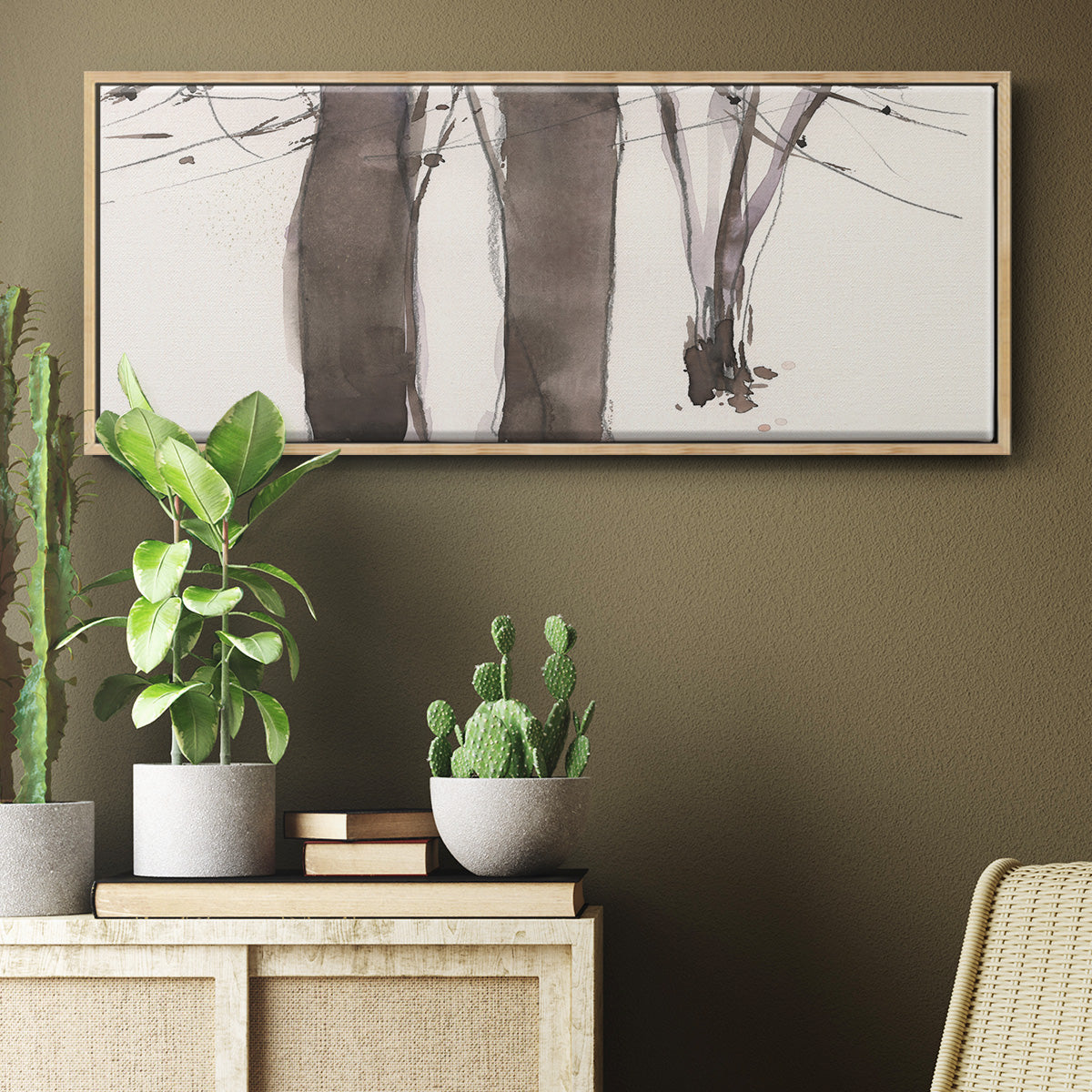 Under the Winter Tree II - Floater Framed Canvas Print
