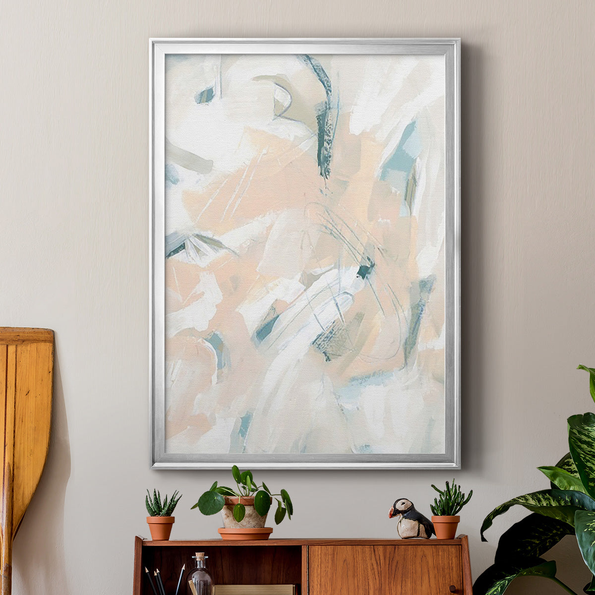 Sandstone Engraving II - Modern Framed Canvas Print