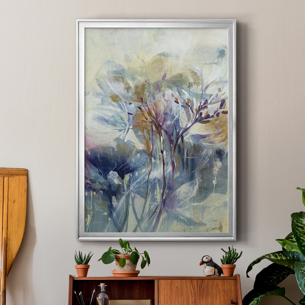 Meadow Saffron II - Modern Framed Canvas Print