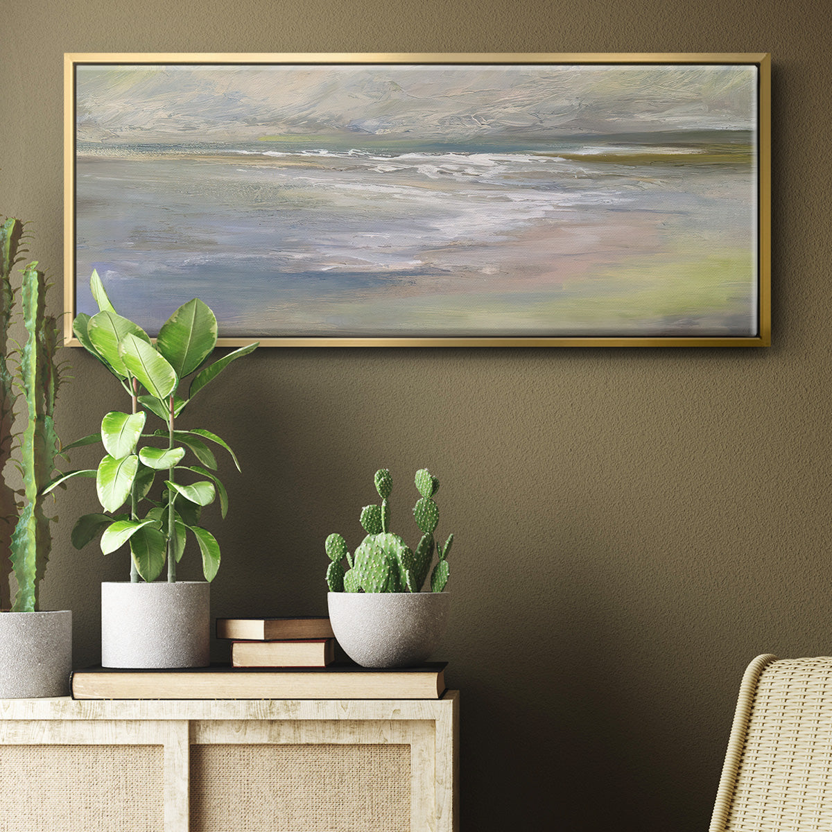 Beach Light II - Floater Framed Canvas Print