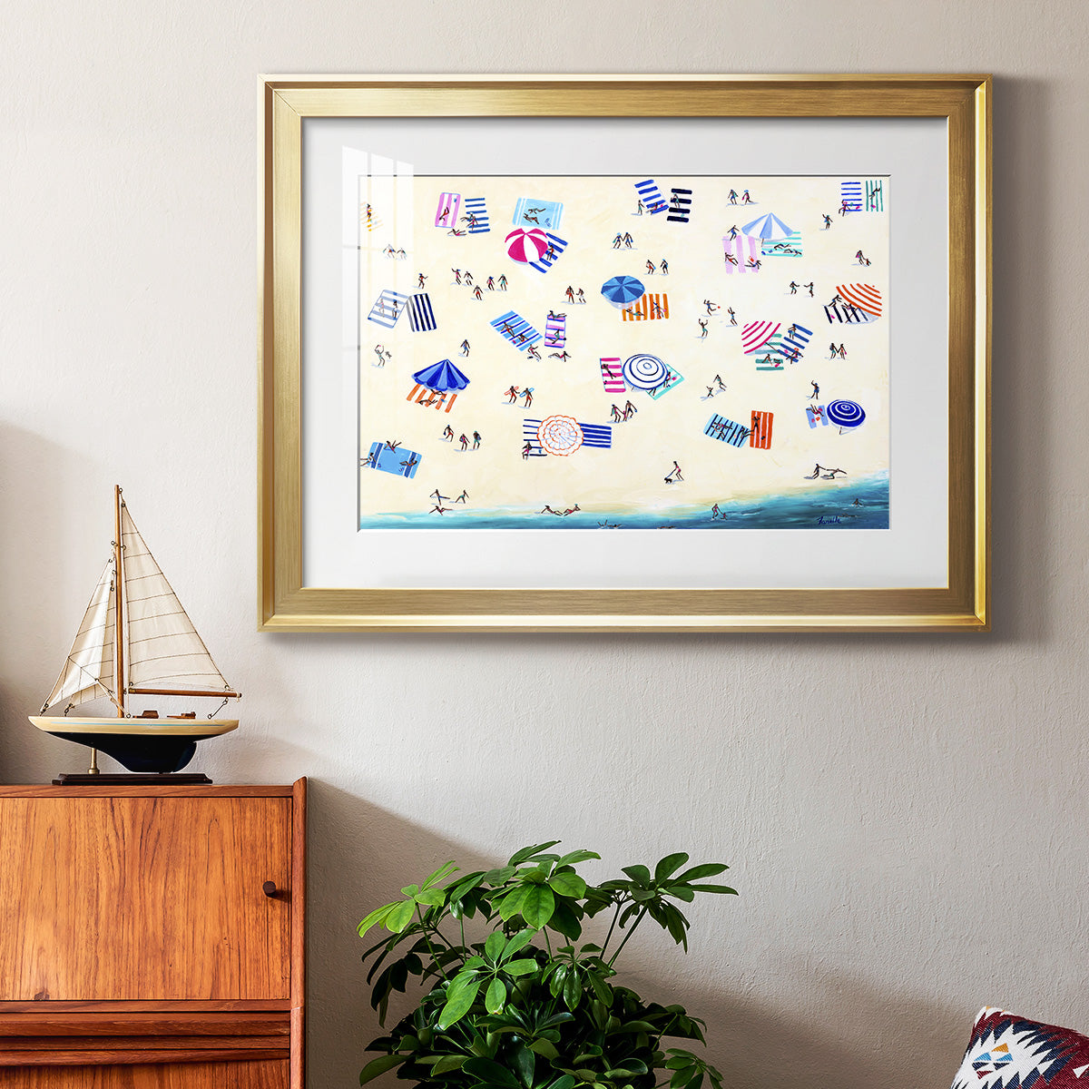 Colorful Beach Premium Framed Print - Ready to Hang