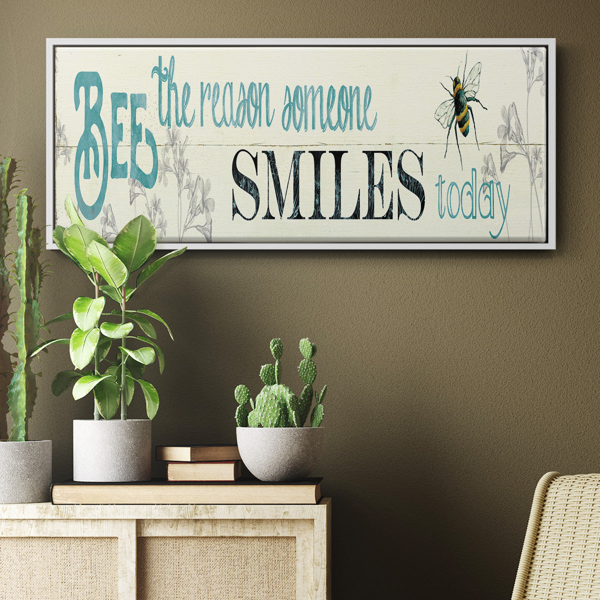 Bee The Reason - Floater Framed Canvas Print