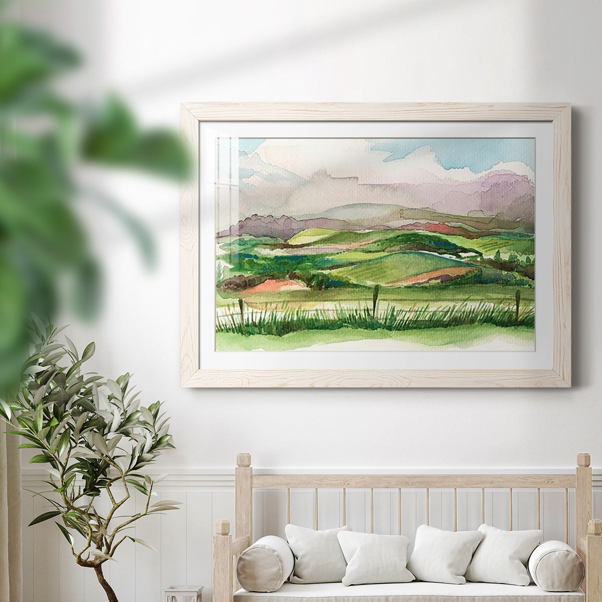 Bennachie Rain II - Barnwood Framed Art Print