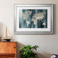 Navy World Map - Modern Framed Art Print