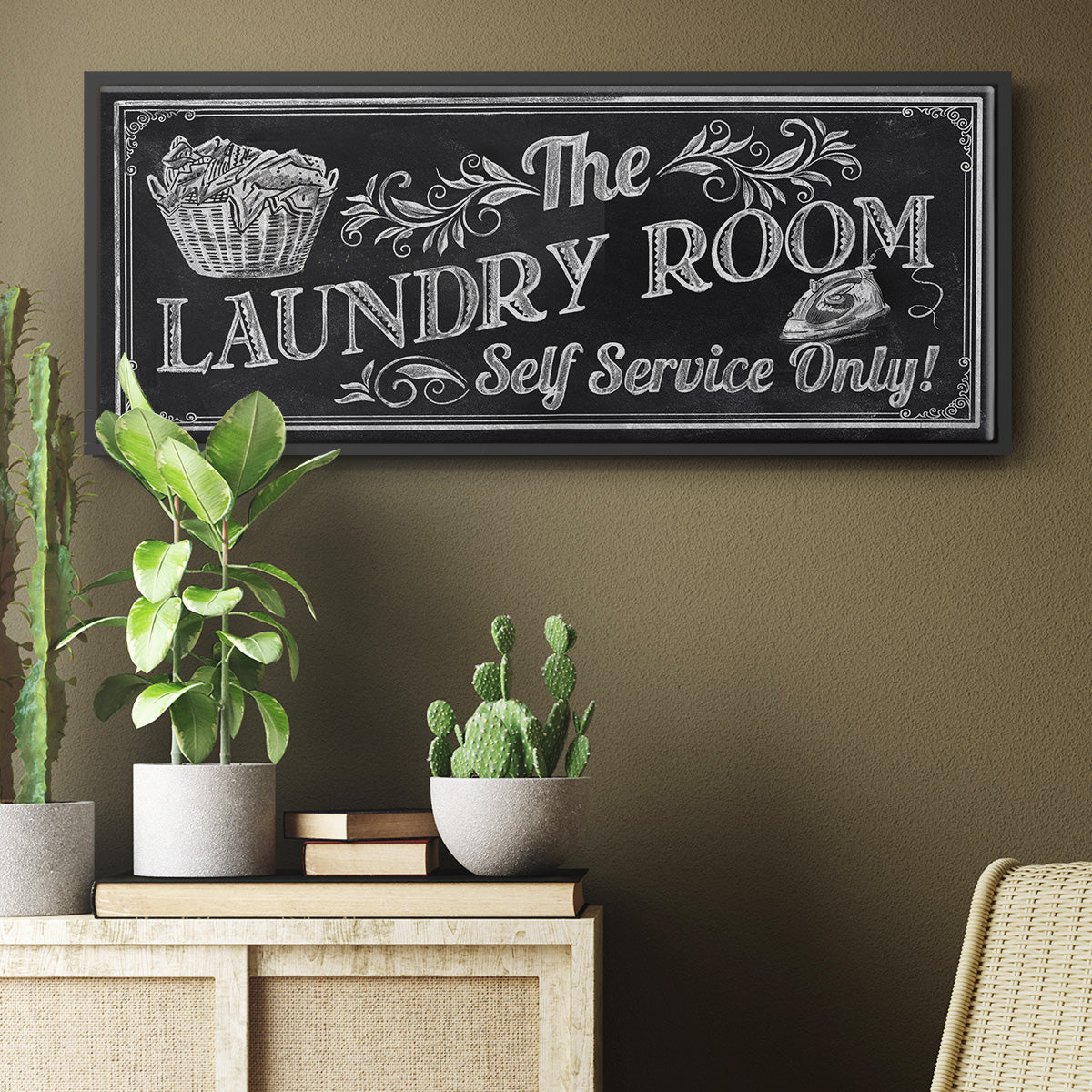 Self Service - Floater Framed Canvas Print