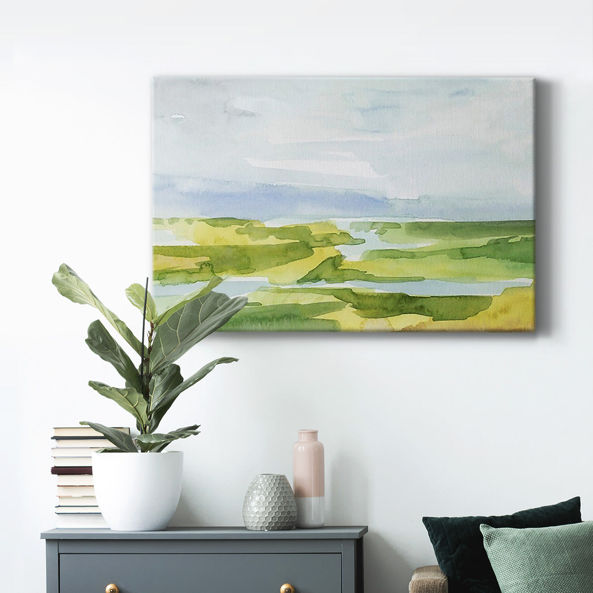 Watery Lowlands III Premium Gallery Wrapped Canvas - Ready to Hang