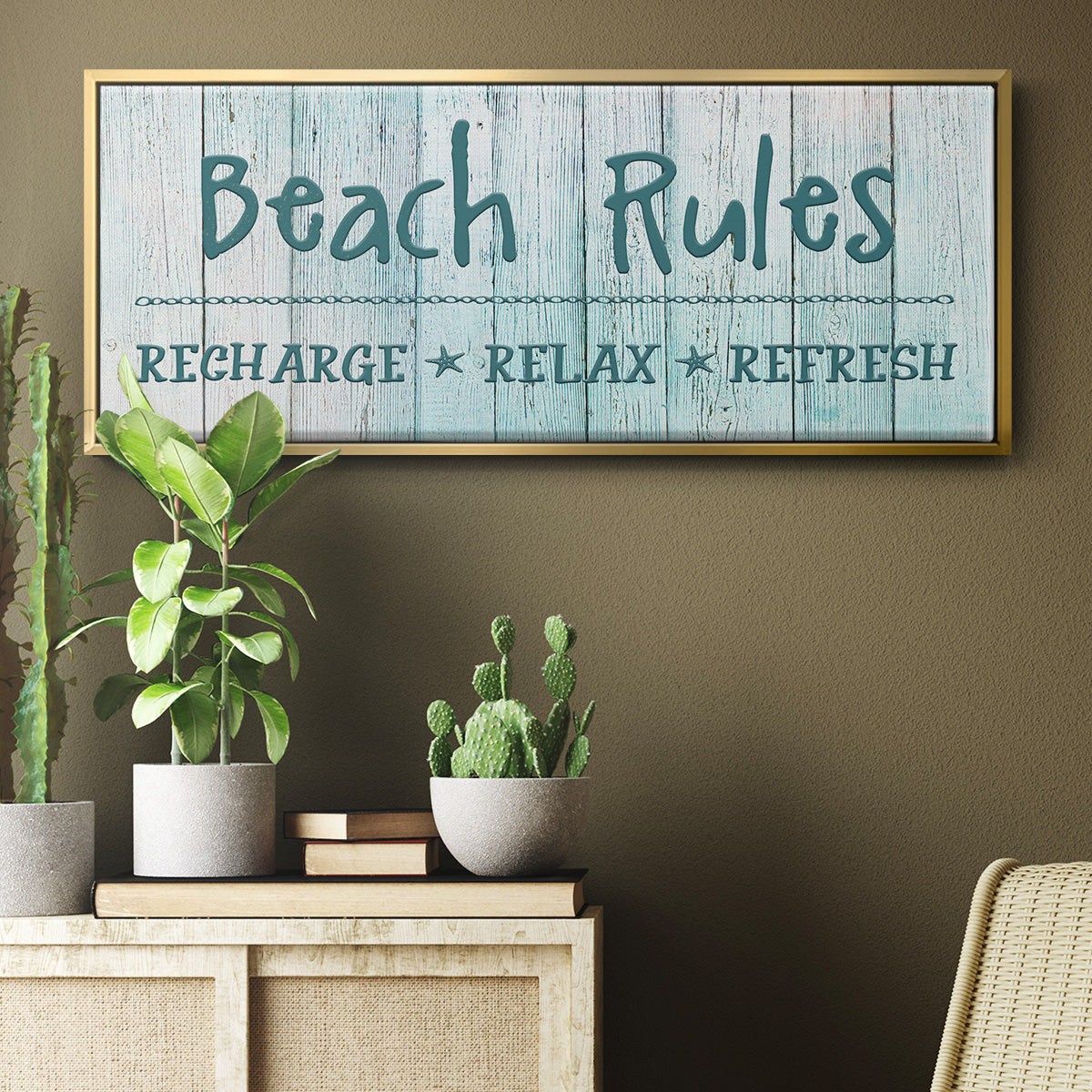 Recharge - Floater Framed Canvas Print