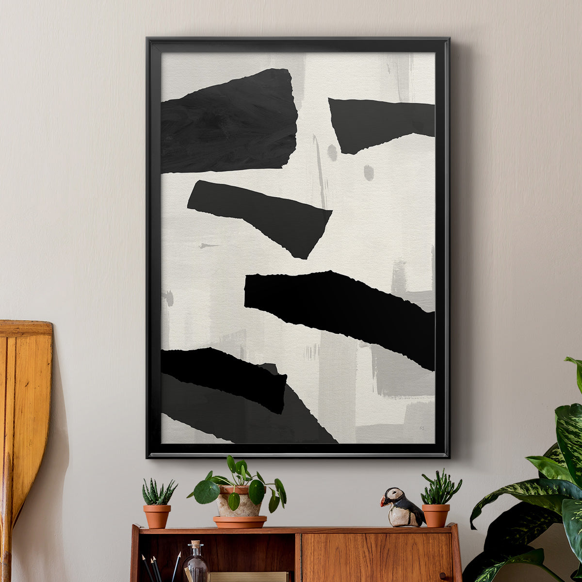 Mountain Paths II - Modern Framed Canvas Print