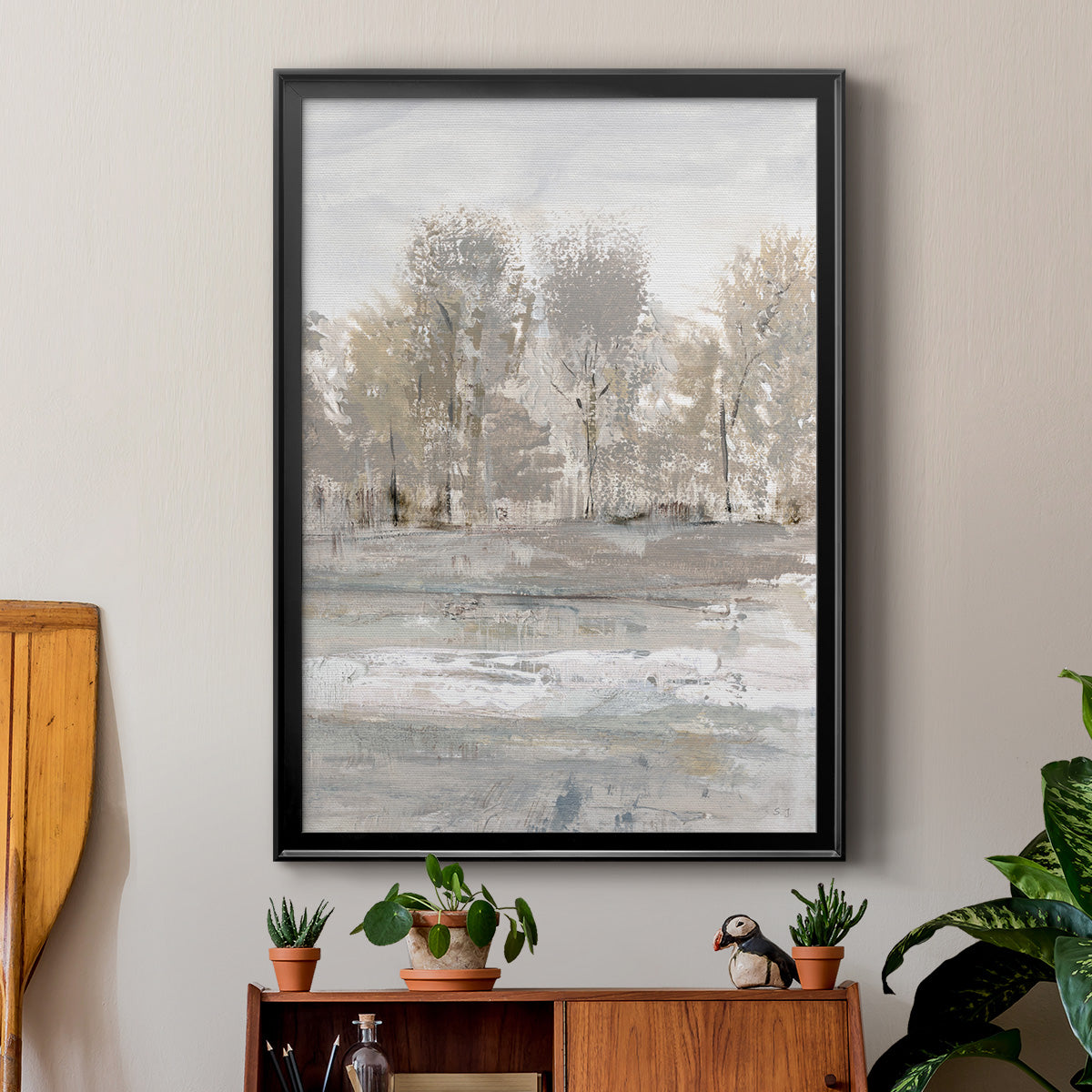 Meadow's Edge I - Modern Framed Canvas Print