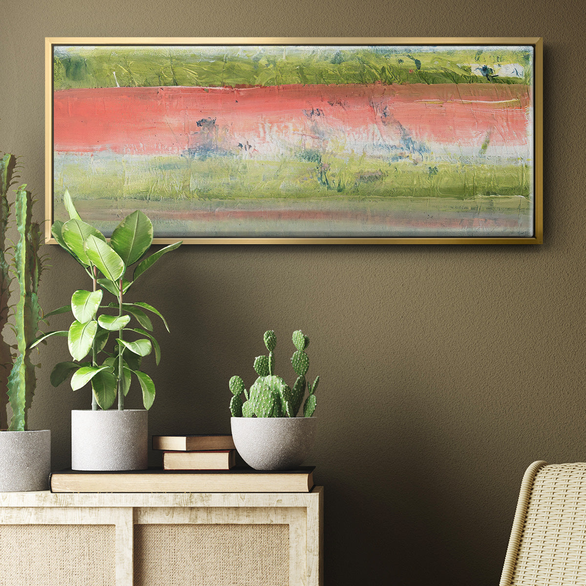 Nature's Flag I - Floater Framed Canvas Print