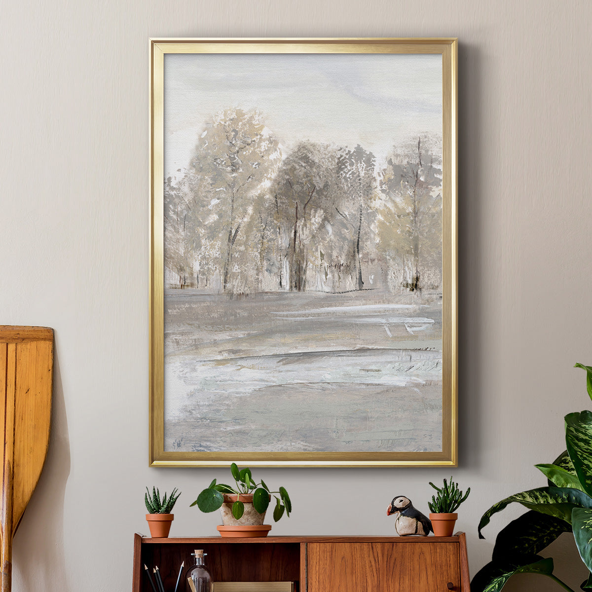 Meadow's Edge II - Modern Framed Canvas Print